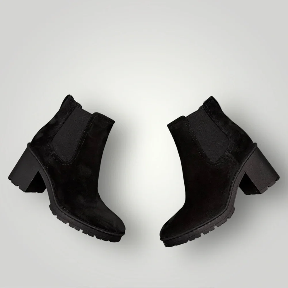 VINCE Henderson-B Suede Ankle‎ Booties Black Sz 38